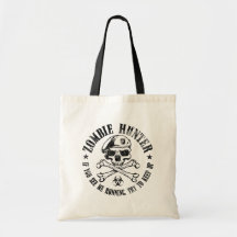 zombie hunter undead living dead canvas bag
