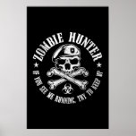 zombie hunter undead living dead print