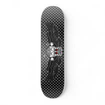 Zombie in white on wings  skateboard