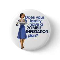 Zombie Infestation Plan Pinback Buttons