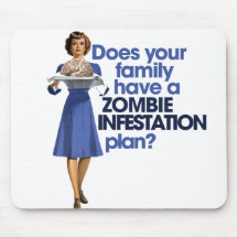 Zombie Infestation Plan Mousepads
