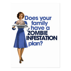 Zombie Infestation Plan Postcards