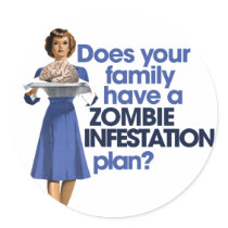 Zombie Infestation Plan Stickers