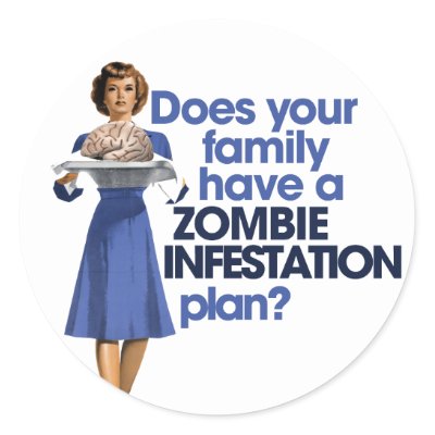 Zombie Infestation Plan Stickers