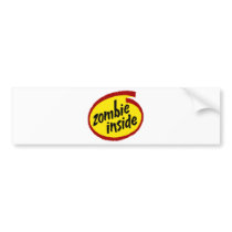 Zombie Inside Bumper Sticker