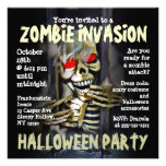Zombie Invasion Halloween Party Invitation