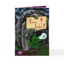 zombie invite cards