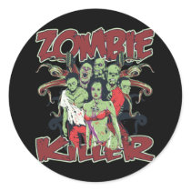 Zombie Killer Round Sticker
