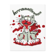 Zombie Kitty Brains!! Postcard