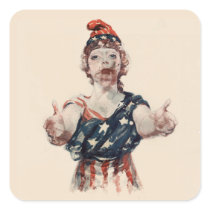 Zombie Lady Liberty Sticker