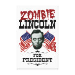 Zombie Lincoln For President canvas prints