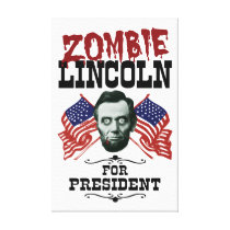 Zombie Lincoln For President Canvas Print