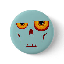 Zombie Long Face Button by digitalfire Zombie Long Face Button