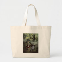 Zombie Love Finds True Love in a Graveyard Canvas Bags