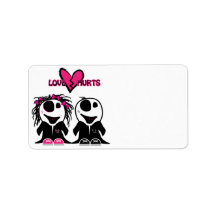 ZOMBIE LOVE HURTS PERSONALIZED ADDRESS LABELS