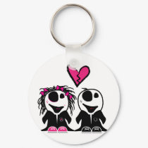 ZOMBIE LOVE keychains by doonidesigns ZOMBIE LOVE keychains