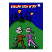 Zombie Love Story Poster posters