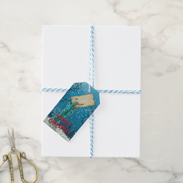 Zombie Merry Christmas Holiday Pack Of Gift Tags-2