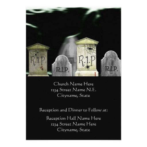 Zombie or Ghost Wedding Invitation