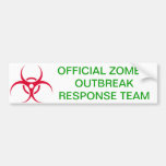 Zombie Outbreak Bumper Stickers