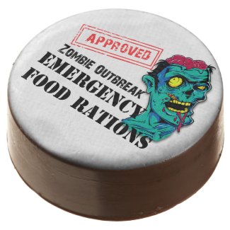 Zombie Outbreak Emergency Food Custom Oreo Cookies Chocolate Dipped Oreo