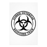 Zombie Outbreak Response Team (Biohazard) Personalized Stationery