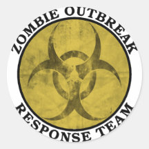 Zombie Outbreak Response Team (Biohazard) Round Sticker