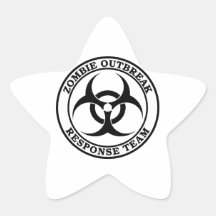Zombie Outbreak Response Team (Biohazard) Star Sticker