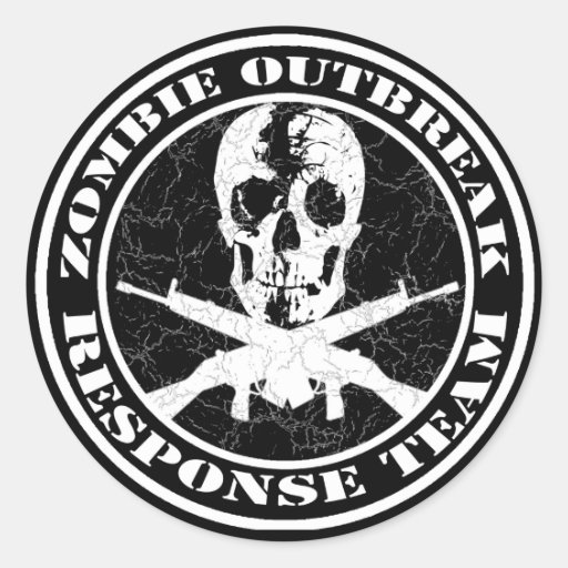 Zombie Outbreak Response Team Classic Round Sticker Zazzle