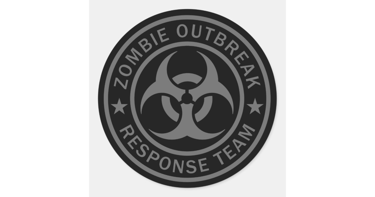 Zombie Outbreak Response Team Classic Round Sticker Zazzle 6280