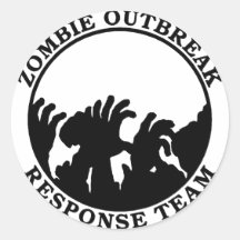 Zombie Outbreak Response Team (Zombie Hands) Stickers