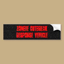 Zombie Outbreak Response Vehicle bumper stickers