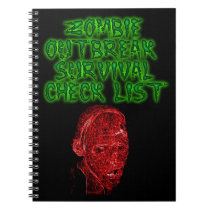 Zombie Outbreak Survival Checklist Notebook