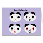Zombie Pandas Greeting Cards