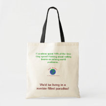 Zombie Paradise Tote Canvas Bags