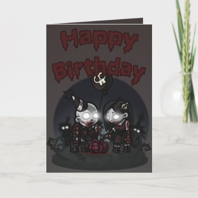 Say Happy Birthday with this Zombie Party re-designed c