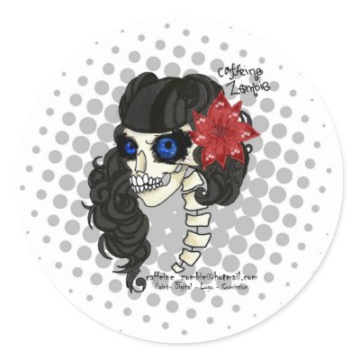Zombie Pin UP sticker by