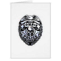 Zombie Police Force Greeting Cards