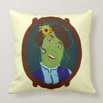 Zombie Portrait Throw Pillow