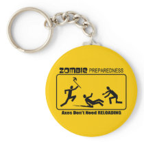 Zombie Preparedness Axes Reload Design Key Chains