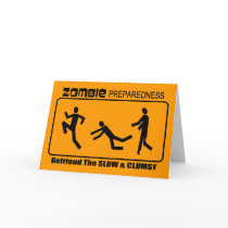 Zombie Preparedness Befriend Slow ALL COLOR Design Greeting Card