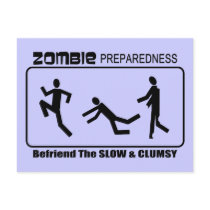 Zombie Preparedness Befriend Slow ALL COLOR Design Post Cards