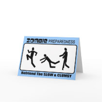 Zombie Preparedness Befriend Slow Design Greeting Card