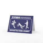 Zombie Preparedness Befriend Slow WHITE Design Cards