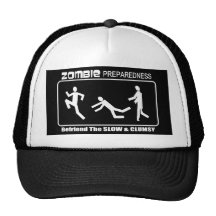 Zombie Preparedness Befriend Slow WHITE Design Mesh Hats
