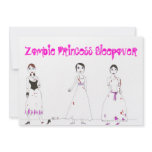 Zombie Princess Sleepover Personalized Announcement
