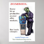 Zombie productivity poster