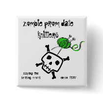 zombie prom date knitters...PINS TOO!! buttons
