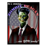 Zombie Reagan Post Card postcards