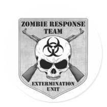 Zombie Response Team Round Sticker